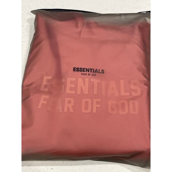 Essentials Fear Of God Hoodie Coral Sz X-Large New In Original Bag - Picture 9 of 9